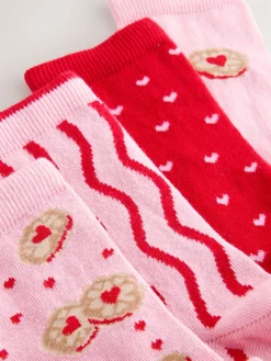 Next Ankle Socks 4 Pack Jammy Heart New
