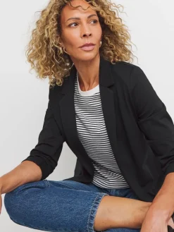 JD Williams Black Ponte Edge To Edge Blazer