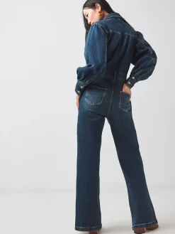 JD Williams Blue Denim Wide Leg Jumpsuit Best
