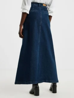 JD Williams Blue Pocket Front Denim Midi Skirt Best