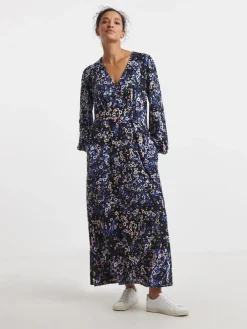 JD Williams Blue Supersoft Jersey V-Neck Maxi Tea Dress Outlet