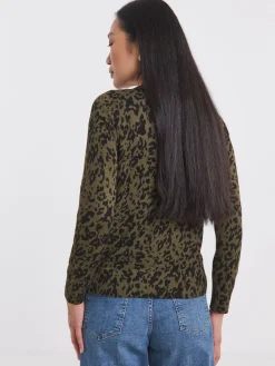 JD Williams Green Crew Neck Cardigan New