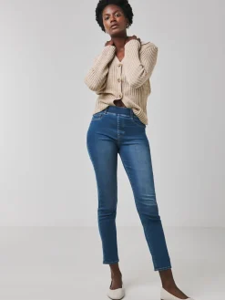 JD Williams Slim Leg Jeggings Mid Blue Discount