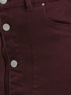 JD Williams Red Button Through Denim Midi Skirt Online