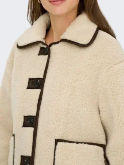 JDY Grey Sherpa Jacket Clearance