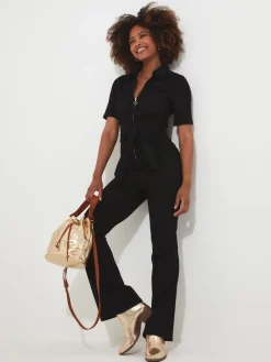 Joe Browns Black Roxie Denim Petite Jumpsuit Online