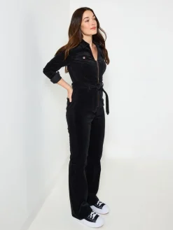 Joe Browns Black Stretch Fit Darcy Cord Jumpsuit Hot