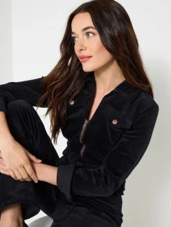 Joe Browns Black Stretch Fit Darcy Cord Jumpsuit Hot