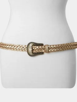 Joe Browns Gold Plaited Metallic Suede Belt Sale