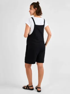 Jojo Maman Bébé Black Jersey Maternity Short Dungarees Hot