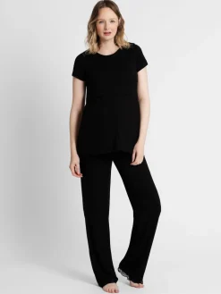 Jojo Maman Bébé Black Lace Maternity & Nursing Pyjamas Set Best