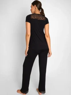 Jojo Maman Bébé Black Lace Maternity & Nursing Pyjamas Set Best