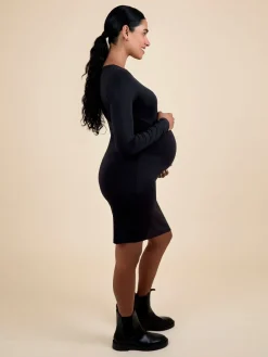 Jojo Maman Bébé Black Maternity Bodycon Mini Dress Clearance