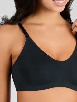 Jojo Maman Bébé Microfibre Moulded Maternity & Nursing Bra Black Sale