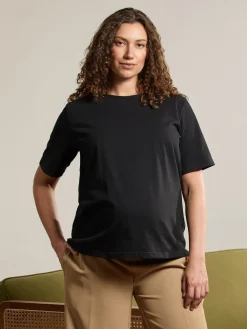 Jojo Maman Bébé Black Oversized Boyfriend Maternity T-Shirt Outlet
