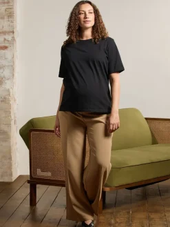 Jojo Maman Bébé Black Oversized Boyfriend Maternity T-Shirt Outlet
