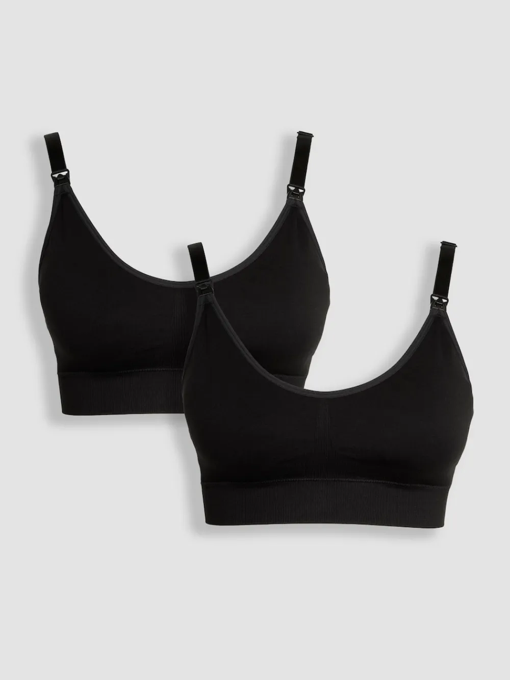 Jojo Maman Bébé Black 2-Pack Seamless Nursing Bras Sale