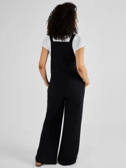 Jojo Maman Bébé Wide Leg Maternity Linen Dungaree Black Discount