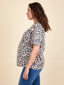 Jojo Maman Bébé Brown Oversized Boyfriend Maternity T-Shirt Hot