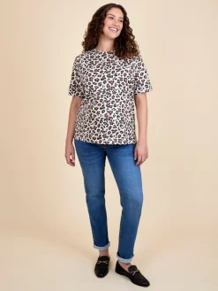 Jojo Maman Bébé Brown Oversized Boyfriend Maternity T-Shirt Hot