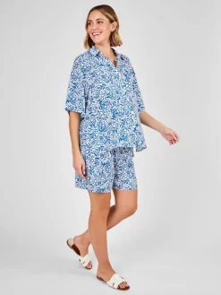 Jojo Maman Bébé Cream Floral Patterned Maternity Shorts Sale