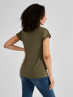 Jojo Maman Bébé Khaki Green Boyfriend Maternity Cotton T-Shirt Clearance