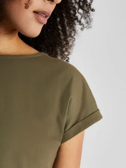 Jojo Maman Bébé Khaki Green Boyfriend Maternity Cotton T-Shirt Clearance