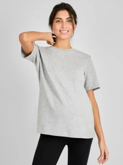 Jojo Maman Bébé Marl Grey Oversized Boyfriend Maternity T-Shirt Best