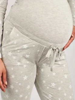 Jojo Maman Bébé Maternity & Nursing Heart Pyjama Set Mint Green Clearance