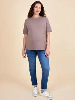 Jojo Maman Bébé Mocha Oversized Boyfriend Maternity T-Shirt Hot