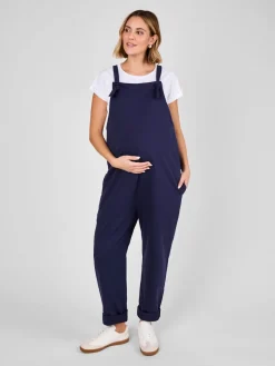 Jojo Maman Bébé Jersey Maternity Dungarees Navy Hot