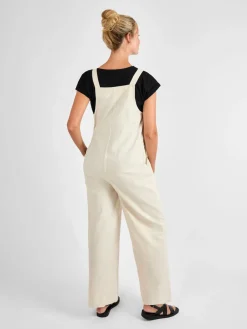 Jojo Maman Bébé Wide Leg Maternity Linen Dungaree Stone Best