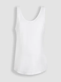 Jojo Maman Bébé White Maternity Thick Strap 100% Cotton Vest Best