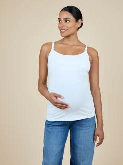 Jojo Maman Bébé 2-Pack Maternity & Nursing Vest Tops White Online