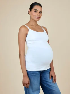 Jojo Maman Bébé 2-Pack Maternity & Nursing Vest Tops White Online