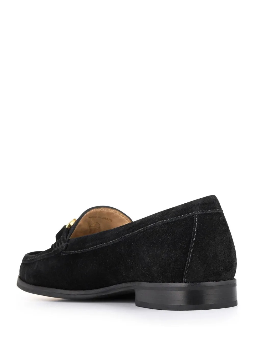 Jones Bootmaker Wide Fit Lex Suede Leather Loafers Black Outlet