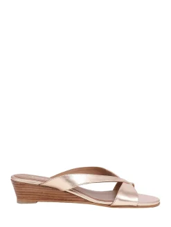 Jones Bootmaker Klevina2 Leather Mules Gold Best