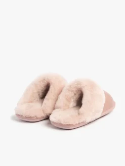 Just Sheepskin Ladies Duchess Sheepskin Slipper Pink Clearance