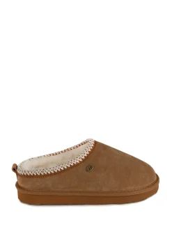Just Sheepskin Ladies Erin Sheepskin Slippers Brown Clearance