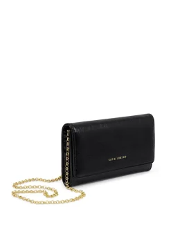 Katie Loxton Black Zea Patent Crackle Cross-Body Purse