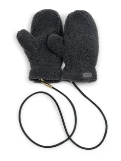 Katie Loxton Teddy Mittens With Cord Grey Discount