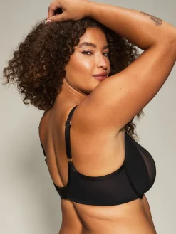 KBX Black Zadie DD+ Non Pad Plunge Bra Best