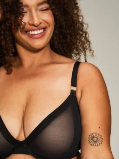 KBX Black Zadie DD+ Non Pad Plunge Bra Best