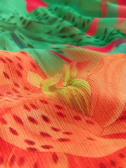 Next Kew Collection Bright Floral Occasion Long Sleeve Wrap Midi Dress