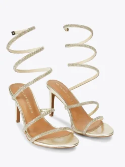 KG Kurt Geiger Athena Sandals Gold Hot