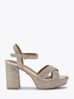 KG Kurt Geiger Fleur Platform Sandals Gold Online