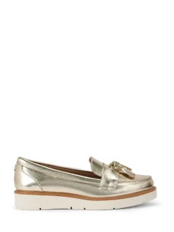 KG Kurt Geiger Gold Morly Tassel Shoes Sale