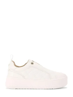 KG Kurt Geiger Lighter Laceless Quilt Trainers White