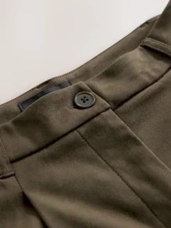 Next Khaki Green Faux Suede Longline Shorts Online