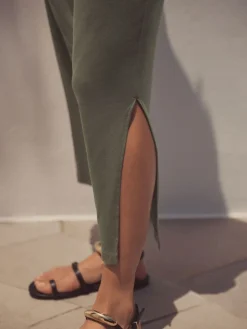 Next Jersey Twist T-Shirt Summer Dress Khaki Green New